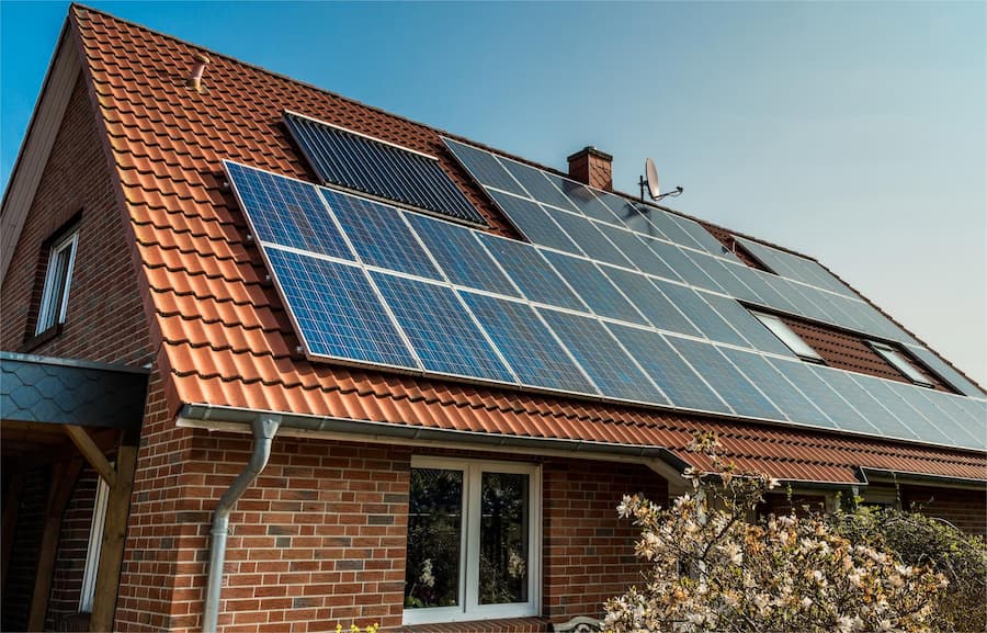 solar panel on the roof